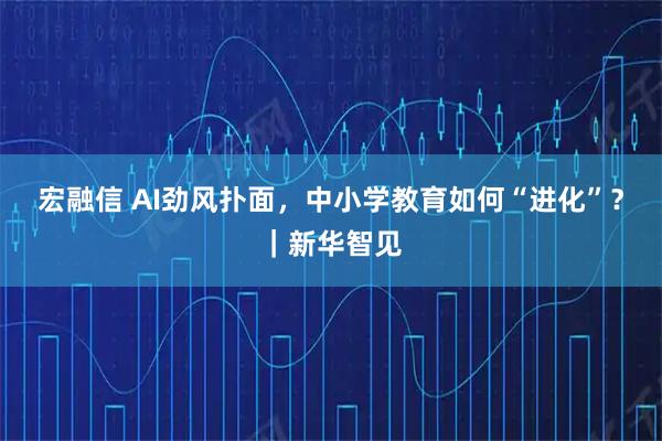 宏融信 AI劲风扑面，中小学教育如何“进化”？｜新华智见